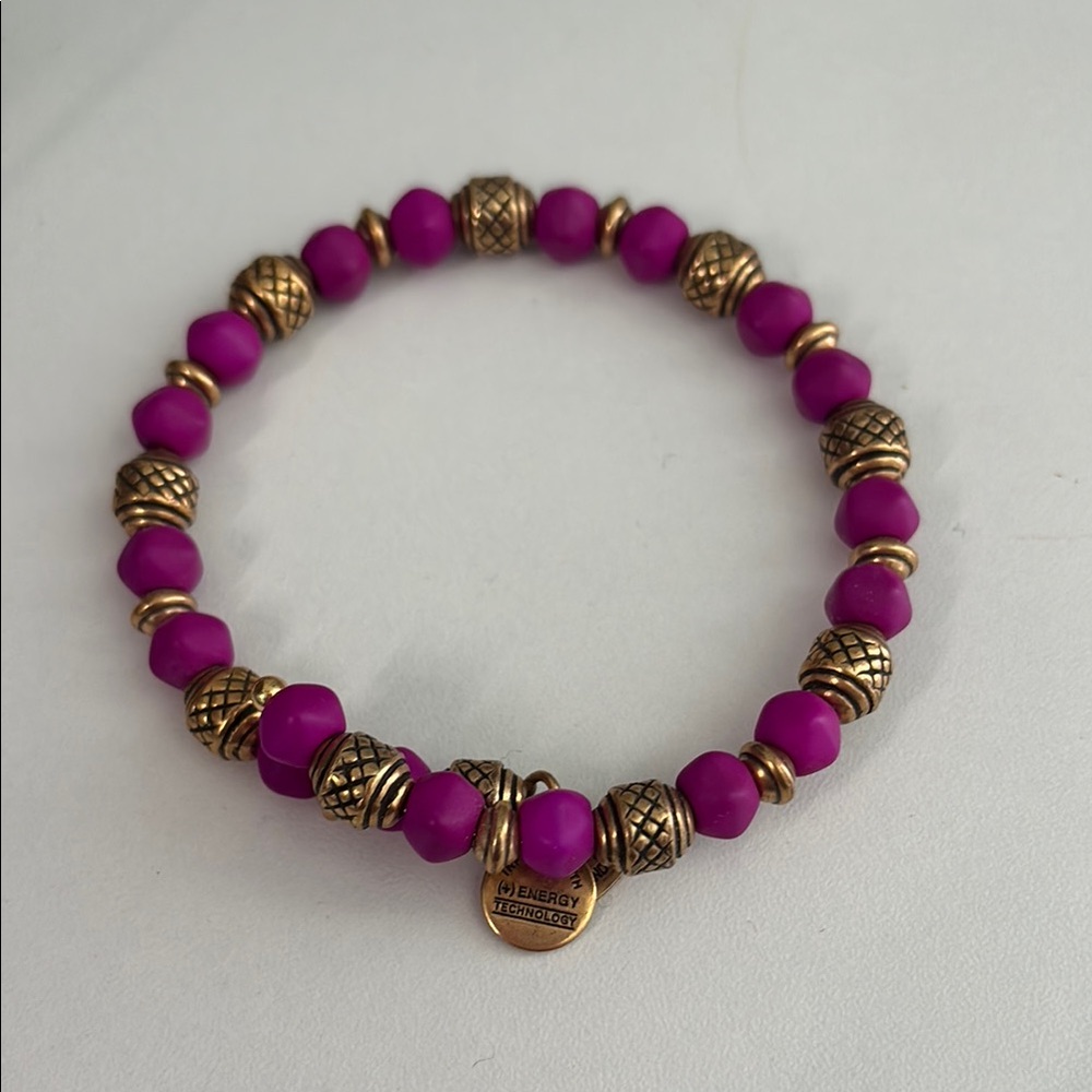 Alex + Ani Gold Electric Wrap Dragonfruit Wrap Bracelet